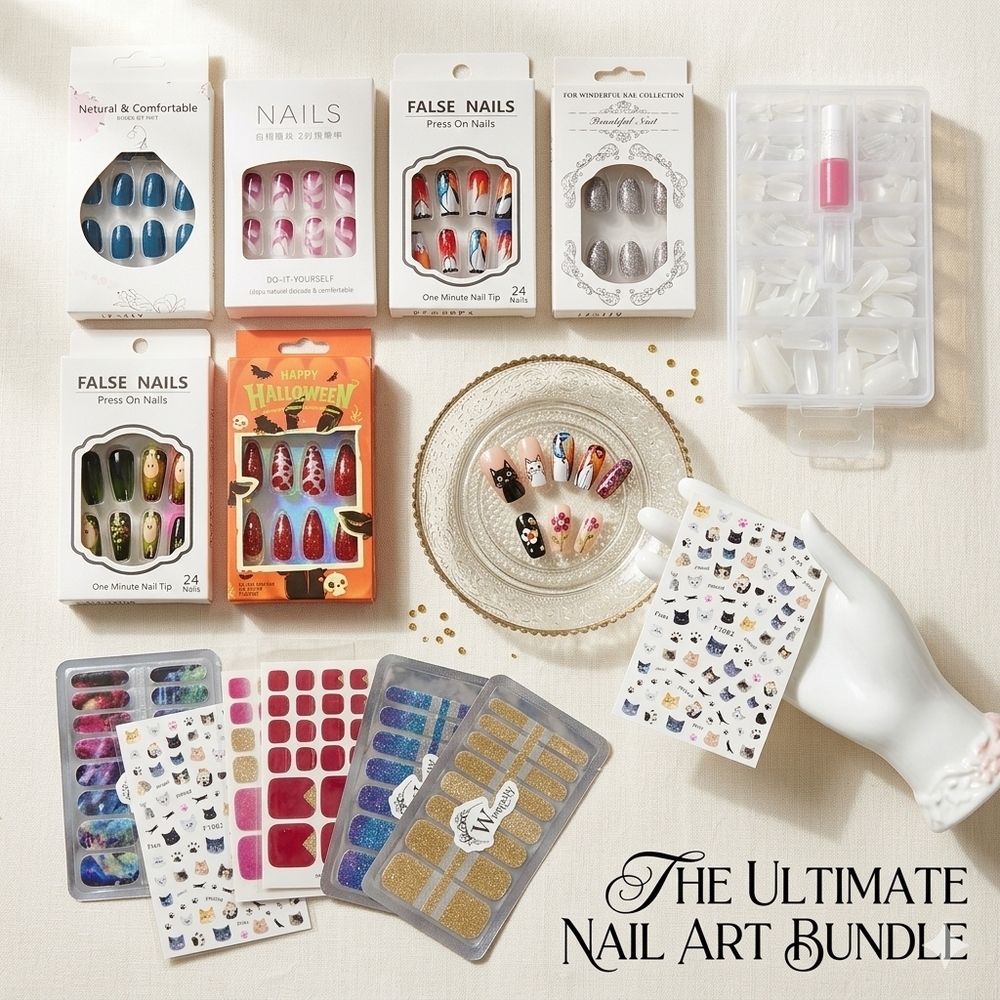 Huge Bundle NIP Nail Art, Press On Nails, Nail Wraps! 20 + Sets!